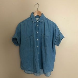 indigo courier shirt in kieran wash